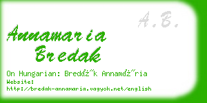 annamaria bredak business card